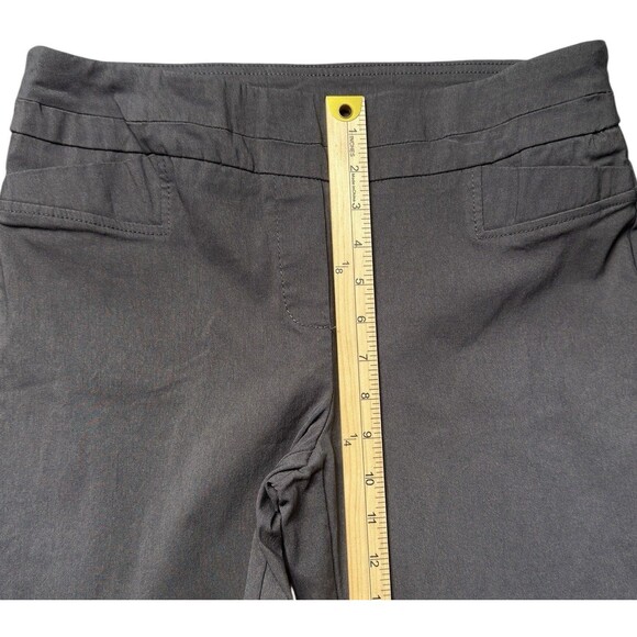 Zac & Rachel Petite Women’s Gray Cropped Straight Leg Dress Pants 10P Stretch - Picture 7 of 8